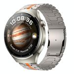 Per Huawei Watch 4 / 4 Pro 22mm Double Lock Buckle Turtle Titanium Steel Watch Band (titanio arancione)