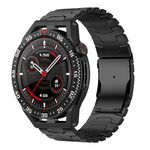Per Huawei Watch GT 3 SE 22mm Double Lock Buckle Turtle Titanium Steel Watch Band (Nero)