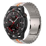 For Huawei Watch GT 3 SE 22mm Double Lock Buckle Turtle Titanium Steel Watch Band(Titanium Oange)