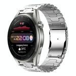 Per Huawei Watch 3 Pro Nuovo cinturino per orologio in acciaio al titanio con fibbia a doppia chiusura da 22 mm (argento)