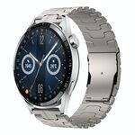 Per Huawei Watch GT 3 Pro 46mm 22mm Double Lock Buckle Turtle Titanium Steel Watch Band (Titanio)