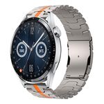Per Huawei Watch GT 3 Pro 46mm 22mm Double Lock Buckle Turtle Titanium Steel Watch Band (titanio arancione)