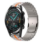 Per Huawei Watch GT 2 46mm / GT 2 Pro 22mm Double Lock Buckle Turtle Titanium Steel Watch Band (titanio arancione)