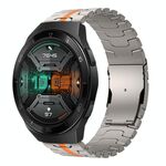 Per Huawei Watch GT / GT 2e 22mm Double Lock Buckle Turtle Titanium Steel Watch Band (titanio arancione)