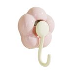 Gancio a ventosa per fiori per uso domestico, ganci adesivi per aspirapolvere senza foro (rosa)