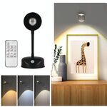 Faretto LED ricaricabile con sensore di movimento wireless con telecomando 1200mAH nero