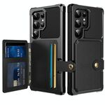 Per Samsung Galaxy S24 Ultra 5G Portafoglio magnetico Custodia in pelle per telefono (nero)
