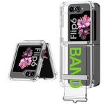 Per Samsung Galaxy Z Flip6 GKK Clear Airbag Wristband Holder Custodia per telefono (verde trasparente)