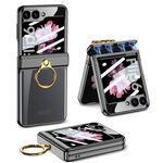Per Samsung Galaxy Z Flip6 GKK Custodia per telefono rotante Phantom pieghevole magnetica integrata con supporto ad anello (nero)