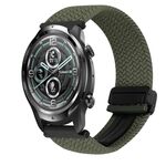 Per Ticwatch Pro 22mm cinturino per orologio intrecciato con fibbia magnetica (verde oliva)