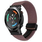 Per Ticwatch GTX 22mm cinturino per orologio intrecciato con fibbia magnetica (viola fumo)