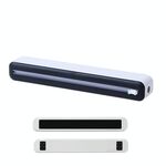 Taglierina per pellicola trasparente Scatola di taglio regolabile per riporre gli alimenti, colore: nero bianco Magnete + ventosa