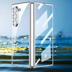 Per Samsung Galaxy Z Fold6 GKK Custodia per telefono Phantom con copertura completa galvanica integrata (Argento)