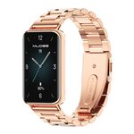 Per Honor Band 9 MIJOBS cinturino in acciaio inossidabile a tre perline (oro rosa)