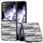 Per Xiaomi Mix Flip Custodia per telefono in PU con trama a reticolo e colore della cornice nera (nero)