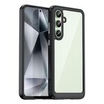 Per Samsung Galaxy S24 FE 5G Custodia per telefono in TPU ibrida acrilica serie colorata (nero)