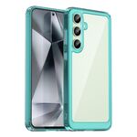 Per Samsung Galaxy S24 FE 5G Custodia per telefono in TPU ibrida acrilica serie colorata (blu trasparente)
