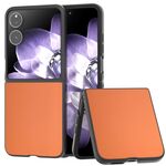 Per Xiaomi Mix Flip PU Pelle Nero Telaio Copertura Completa Custodia per Telefono (Arancione)