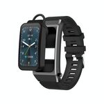 A8 1.98 pollici 2 in 1 Bluetooth Auricolare Cinturino in silicone Smart Watch, Supporto ECG / NFC (Nero)