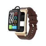 A8 1.98 pollici 2 in 1 Bluetooth Auricolare Cinturino in silicone Smart Watch, Supporto ECG / NFC (Marrone)