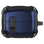 Per Samsung Galaxy Buds 3 / 3 Pro Bumblebee Custodia protettiva per auricolari con interruttore e gancio (nero blu)