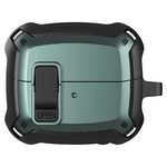 Per Samsung Galaxy Buds 3 / 3 Pro Bumblebee Custodia protettiva per auricolari con interruttore e gancio (nero verde)