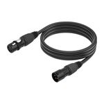 Cavo audio JC1015 XLR 3 pin maschio-femmina, lunghezza: 3 m (nero)