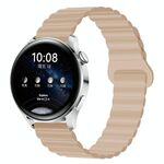 Cinturino per orologio magnetico in silicone tinta unita da 22 mm (tè al latte)