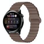 Cinturino per orologio magnetico in silicone tinta unita da 22 mm (cioccolato)