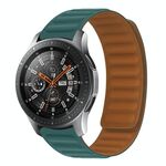 Cinturino per orologio magnetico in silicone a contrasto da 22 mm (verde malachite)
