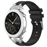 Per Amazfit Pop Quick Release Silver Buckle 20mm Royal Silicone Watch Band (Nero)