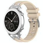 Per Amazfit Pop cinturino in silicone reale con fibbia in argento a sgancio rapido da 20 mm (Starlight)