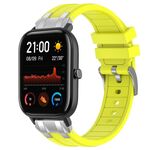 Per Amazfit GTS Quick Release Silver Buckle 20mm Royal Silicone Watch Band (Vital Yellow)