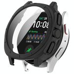 Per Samsung Galaxy Watch 7 44mm PC + Pellicola temperata Custodia protettiva per orologio integrata (nero)