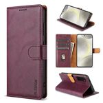 Per Xiaomi 13 Ultra N.BEKUS CSJ-P1 Custodia in pelle tinta unita (rosso vino)