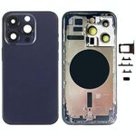 Per iPhone 14 Pro Cover posteriore batteria con tasti laterali e vassoio per carte, versione: versione USA (viola)