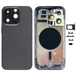 Per iPhone 14 Pro Cover posteriore batteria con tasti laterali e vassoio per carte, versione: versione cinese (nero)