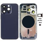 Per iPhone 14 Pro Cover posteriore batteria con tasti laterali e vassoio per carte, versione: versione cinese (viola)