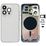 Cover posteriore Cina per iPhone 14 Pro con tasti e vassoio sim argento EDA006931802D
