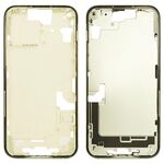 Per iPhone 15 Cornice centrale Piastra con tasti laterali + Vassoio per schede, Versione: CE Versione UE (Giallo)
