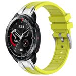 Per Honor Watch GS Pro 22mm Quick Release Fibbia Argentata Cinturino per Orologio in Silicone Reale (Vital Yellow)