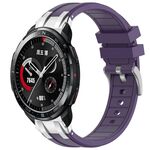 Per Honor Watch GS Pro 22mm Quick Release Fibbia Argentata Cinturino Orologio in Silicone Reale (Viola)