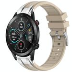 Per Honor Magic Watch 2 46mm 22mm Quick Release Silver Buckle Royal Silicone Watch Band (Starlight)