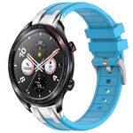 Per Honor Magic Watch 22mm Quick Release Silver Buckle Royal Silicone Watch Band (Celeste)