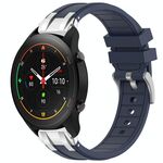 Per Xiaomi Watch S1 Pro 22mm Quick Release Silver Buckle Royal Silicone Watch Band (blu navy)