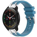 Per Xiaomi Watch S1 Pro 22mm Quick Release Silver Buckle Royal Silicone Watch Band (blu mare)