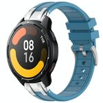 Per Xiaomi Watch S1 Active 22mm Quick Release Silver Buckle Royal Silicone Watch Band (blu mare)