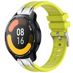 Per Xiaomi Watch S1 Active 22mm Quick Release Silver Buckle Royal Silicone Watch Band (Vital Yellow)