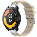 Per Xiaomi Watch S1 Active 22mm Quick Release Silver Buckle Royal Silicone Watch Band (Starlight)