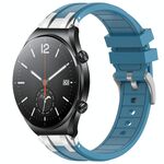 Per Xiaomi Watch S1 22mm Quick Release Silver Buckle Royal Silicone Watch Band (blu mare)